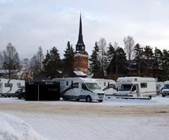 Nordic-bilar på Moraparkens Camping